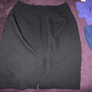 Classic Black pencil skirt with back slit, size 8